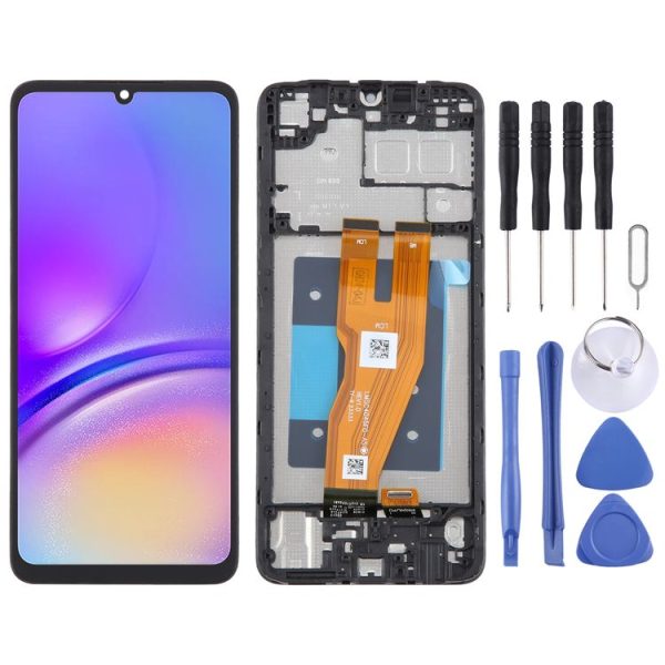 Samsung Galaxy A05 SM-A055F Original LCD Screen Digitizer Full Assembly with Frame (Black)
