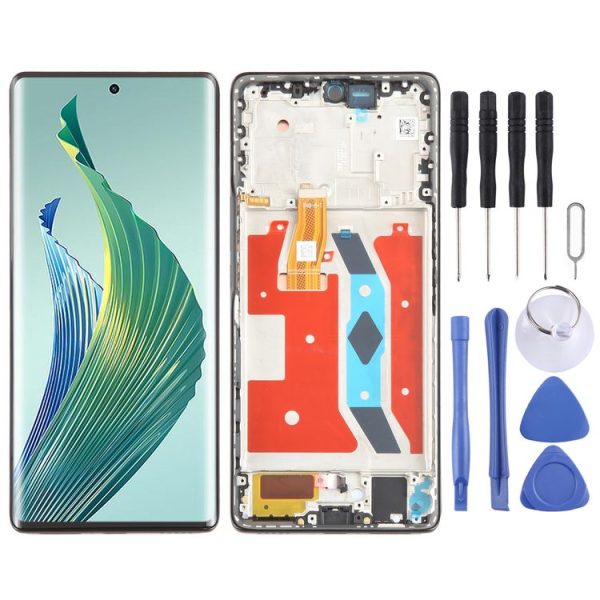 Honor Magic5 Lite Original LCD Screen Digitizer Full Assembly with Frame (Black)