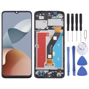 ZTE Blade A54 LCD Screen Digitizer Full Assembly with Frame (Black)