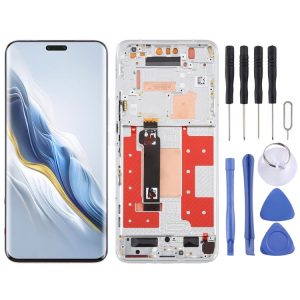 Honor Magic6 Pro Original LCD Screen Digitizer Full Assembly with Frame (Silver)