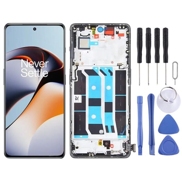 OnePlus 11R CPH2487 Original AMOLED LCD Screen Digitizer Full Assembly with Frame (Black)