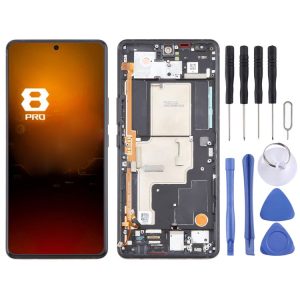 Asus ROG Phone 8 Pro 5G AI2401 AMOLED Original LCD Screen Digitizer Full Assembly with Frame (Black)