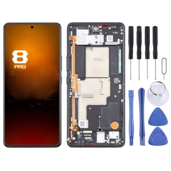 Asus ROG Phone 8 Pro 5G AI2401 AMOLED Original LCD Screen Digitizer Full Assembly with Frame (Black)