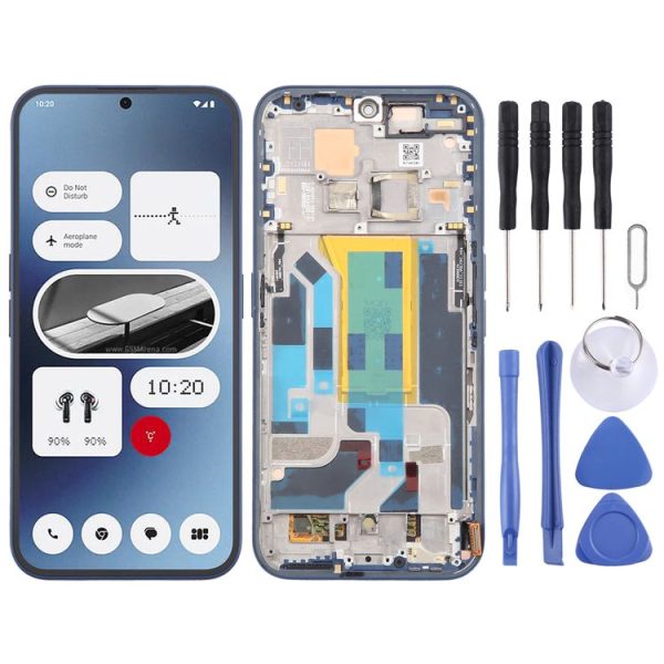 Nothing Phone (2A) A142 5G Original AMOLED LCD Screen Digitizer Full Assembly with Frame (Blue)