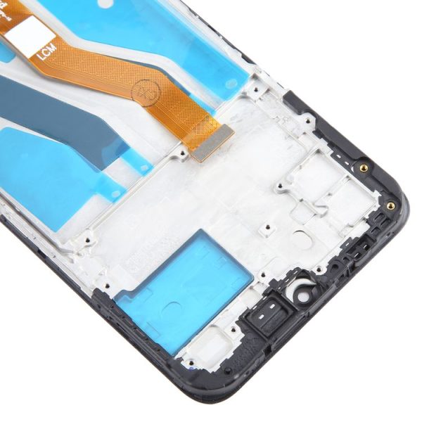 T-Mobile REVVL V+ 5G LCD Screen Digitizer Full Assembly with Frame (Black) - Image 5