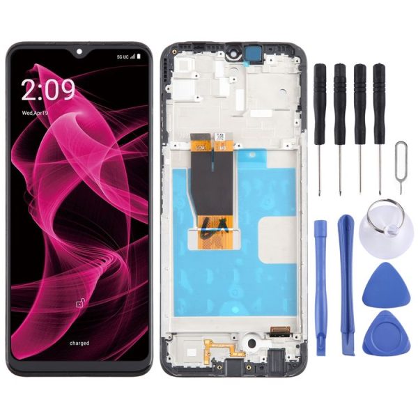 T-Mobile REVVL 6X Pro 5G LCD Screen Digitizer Full Assembly with Frame (Black)