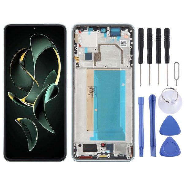 Xiaomi 13T Original AMOLED Material LCD Screen Digitizer Full Assembly with Frame (Green)