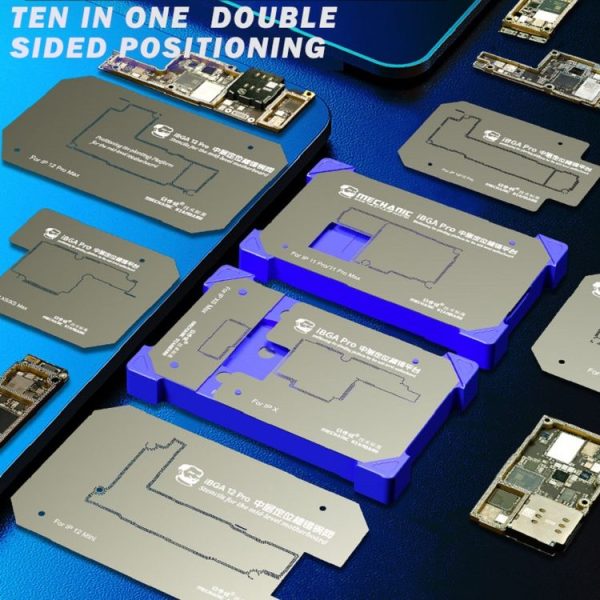 Mechanic iBGA 12 Pro 10 in 1 BGA Reballing Stencil Platform for iPhone X~12 Pro Max - Image 11