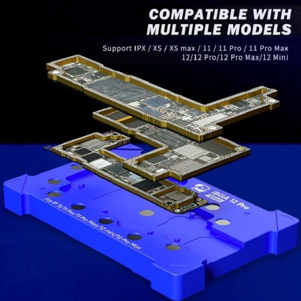 Mechanic iBGA 12 Pro 10 in 1 BGA Reballing Stencil Platform for iPhone X~12 Pro Max - Image 8