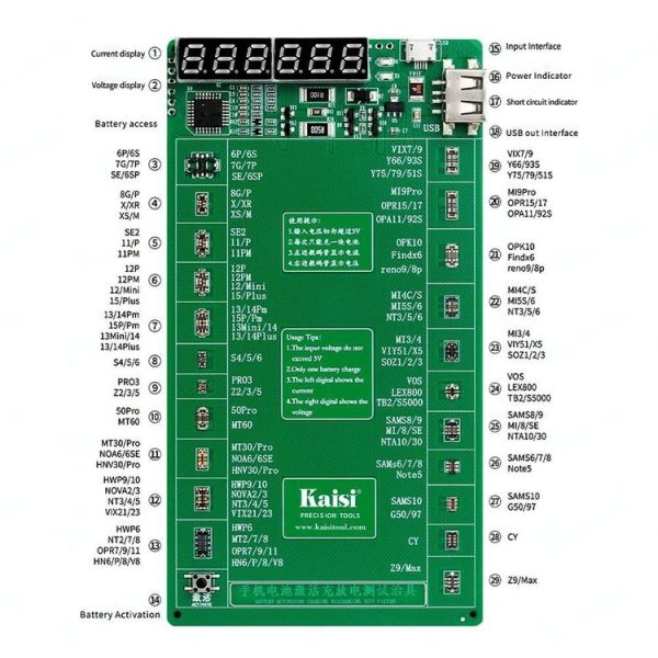 Kaisi K-9208 2024 Version Activated And Charging Jig Test Tools - Image 2