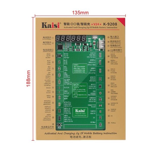 Kaisi K-9208 2024 Version Activated And Charging Jig Test Tools - Image 7