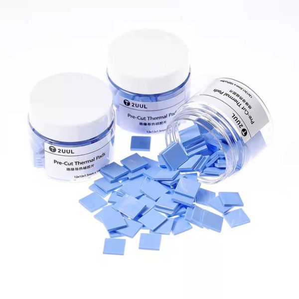 100 PCS / Box 2UUL SC02 Pre-Cut Thermal Silicone Pads 12x12x1.5mm - Image 2