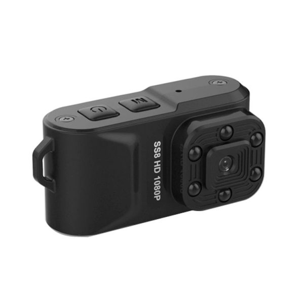 SS8 HD 1080P 30fps Ultra-Mini DV Pocket Digital Video Recorder Camera Camcorder, Support IR Night Vision (Black)