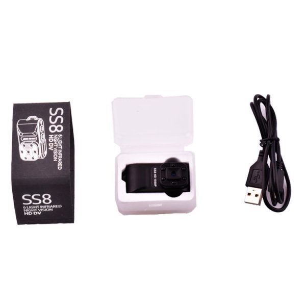 SS8 HD 1080P 30fps Ultra-Mini DV Pocket Digital Video Recorder Camera Camcorder, Support IR Night Vision (Black) - Image 6