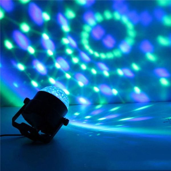 YouOKLight YK2278 3W Sound Activated Party DJ Lighting RBG Disco Ball Strobe Lamp Stage Par Light with 7 Modes, Without Remote Control - Image 11