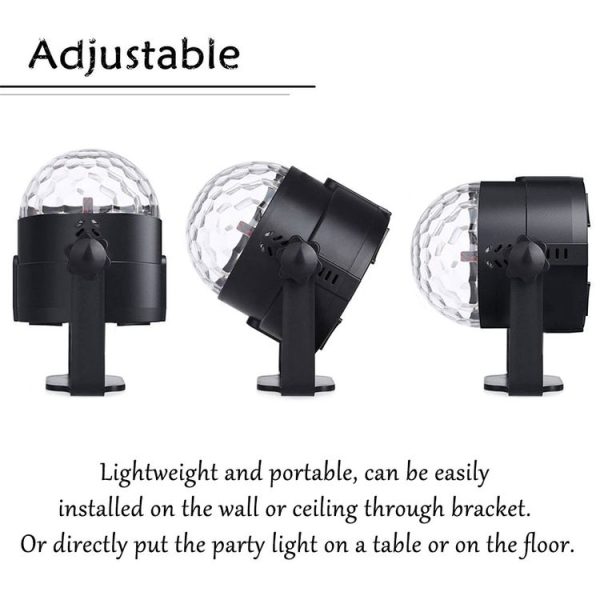YouOKLight YK2278 3W Sound Activated Party DJ Lighting RBG Disco Ball Strobe Lamp Stage Par Light with 7 Modes, Without Remote Control - Image 4