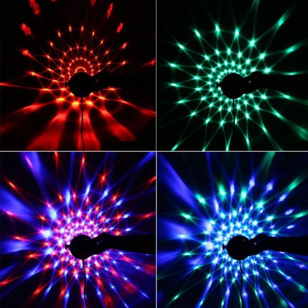 YouOKLight YK2278 3W Sound Activated Party DJ Lighting RBG Disco Ball Strobe Lamp Stage Par Light with 7 Modes, Without Remote Control - Image 8