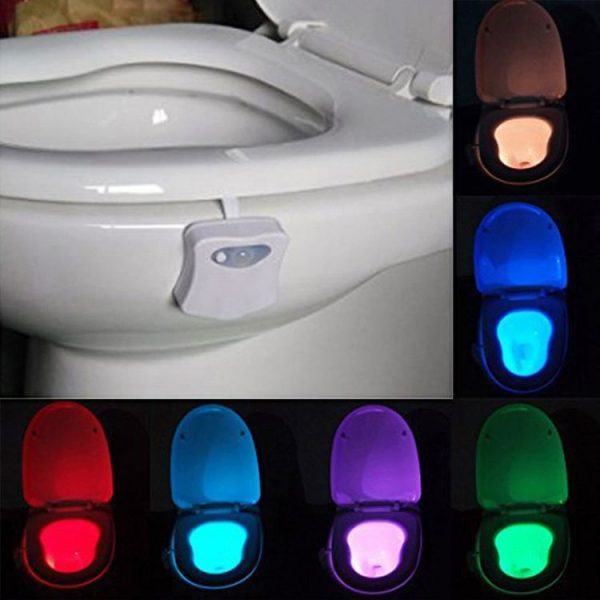Motion Activated Toilet Nightlight, LED Toilet Light Bathroom Washroom - Image 3