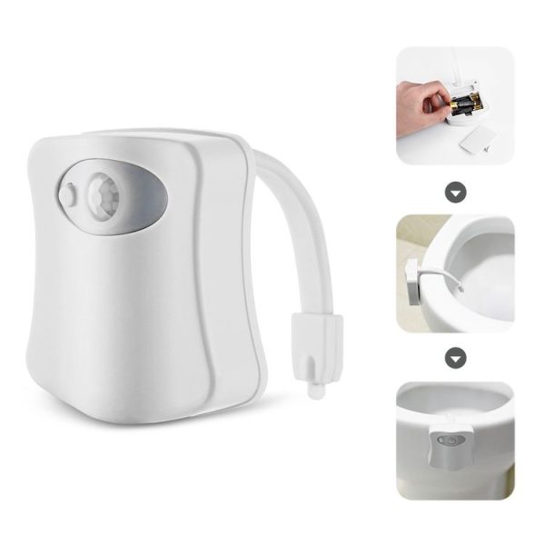 Motion Activated Toilet Nightlight, LED Toilet Light Bathroom Washroom - Image 5