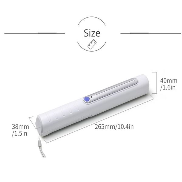 Portable Handheld 3W UV Germicidal Disinfection Lamp Personal Car Travel UV Fast Disinfection Stick - Image 3