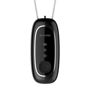 KY100A Portable Negative Ion Air Purifier Neck Hanging Air Purifier (Black)