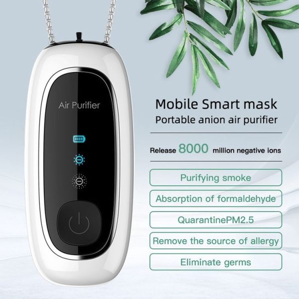 KY100A Portable Negative Ion Air Purifier Neck Hanging Air Purifier (Black) - Image 5
