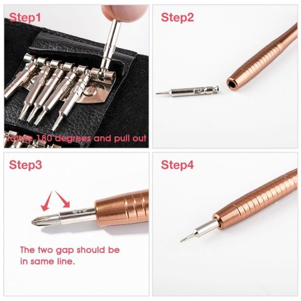 27 in 1 Magnetic Suction Portable Wallet Type Screw Driver Set Mobile Phone Tablet Maintenance Tool - Image 10