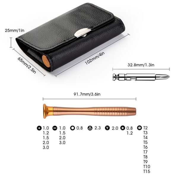 27 in 1 Magnetic Suction Portable Wallet Type Screw Driver Set Mobile Phone Tablet Maintenance Tool - Image 5
