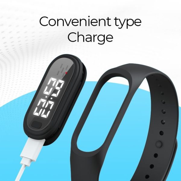 Q2 Outdoor Ultrasonic Electronic Mosquito Repellent Bracelet, Support Three-gear Mode & Time Display (White) - Image 11
