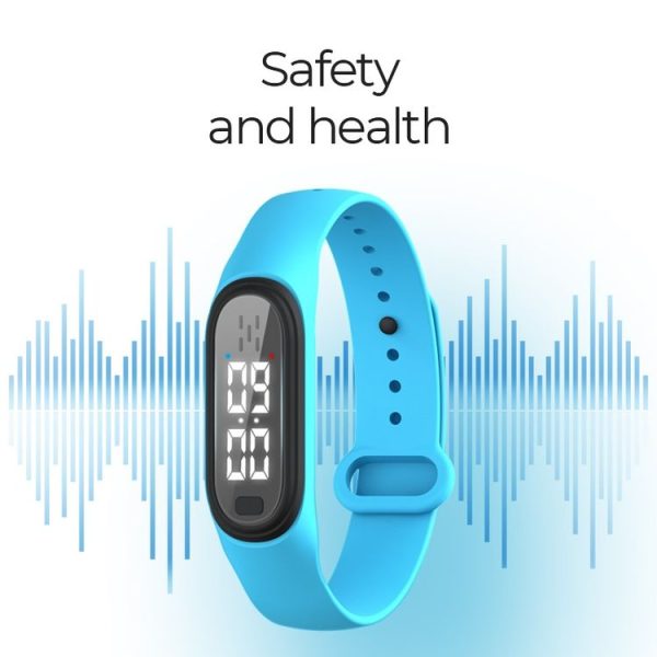 Q2 Outdoor Ultrasonic Electronic Mosquito Repellent Bracelet, Support Three-gear Mode & Time Display (White) - Image 3
