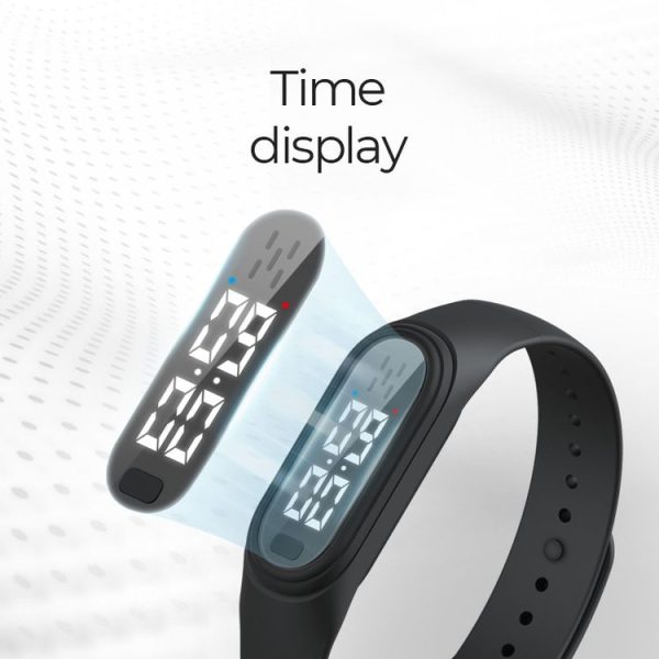 Q2 Outdoor Ultrasonic Electronic Mosquito Repellent Bracelet, Support Three-gear Mode & Time Display (White) - Image 5
