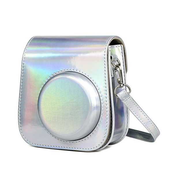 Richwell Portable Aurora PU Leather Camera Case Camera Bag with Shoulder Strap, Suitable for Fujifilm Instax Mini 11 (Purple) - Image 6