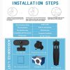 B1 4 Million Pixels 2K Resolution HD 1080P 360 Degrees Rotation Webcam with Mic & Tripod - Image 14