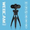 B1 4 Million Pixels 2K Resolution HD 1080P 360 Degrees Rotation Webcam with Mic & Tripod - Image 2