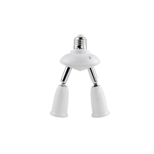 E27 to E27 Splitter Adjustable LED Light Bulb Holder Adapter Converter Socket Light Bulb Holder, type: 2 In 1