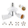 E27 to E27 Splitter Adjustable LED Light Bulb Holder Adapter Converter Socket Light Bulb Holder, type: 2 In 1 - Image 3