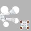 E27 to E27 Splitter Adjustable LED Light Bulb Holder Adapter Converter Socket Light Bulb Holder, type: 2 In 1 - Image 6