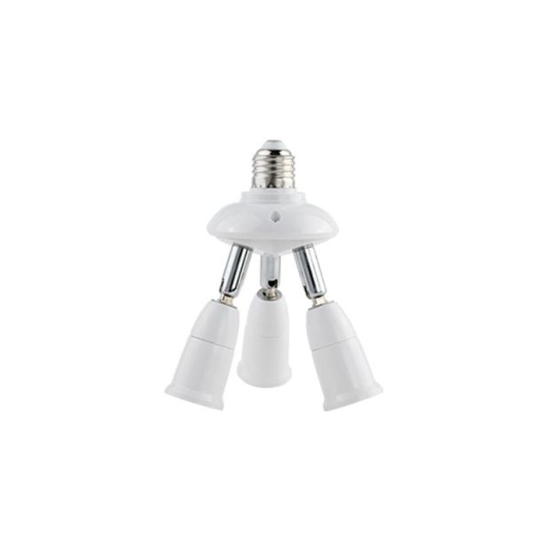 E27 to E27 Splitter Adjustable LED Light Bulb Holder Adapter Converter Socket Light Bulb Holder, type: 3 In 1