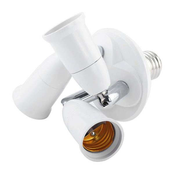 E27 to E27 Splitter Adjustable LED Light Bulb Holder Adapter Converter Socket Light Bulb Holder, type: 3 In 1 - Image 4