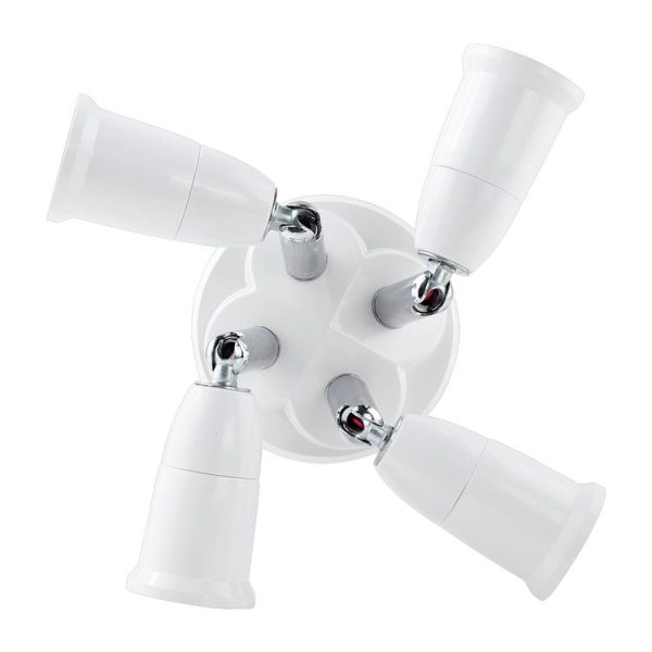 E27 to E27 Splitter Adjustable LED Light Bulb Holder Adapter Converter Socket Light Bulb Holder, type: 3 In 1 - Image 5