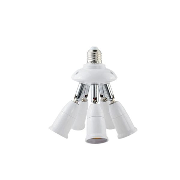 E27 to E27 Splitter Adjustable LED Light Bulb Holder Adapter Converter Socket Light Bulb Holder, type: 5 In 1