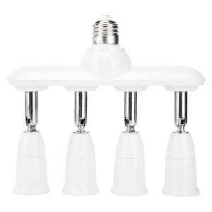 1 to 4 E27 to E27 Socket Distributor Adjustable Converter E27 LED Bulb Holder (4 in 1)