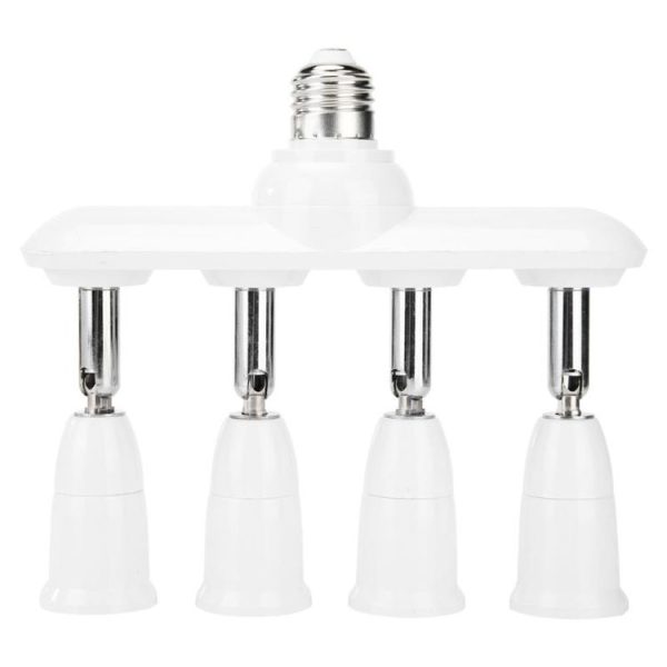 1 to 4 E27 to E27 Socket Distributor Adjustable Converter E27 LED Bulb Holder (4 in 1)