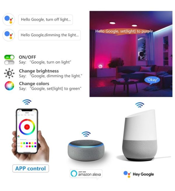 Smart Phone Control Music and Timer Mode Home Mini WIFI LED RGB Controller, type: RGBW Controller - Image 7