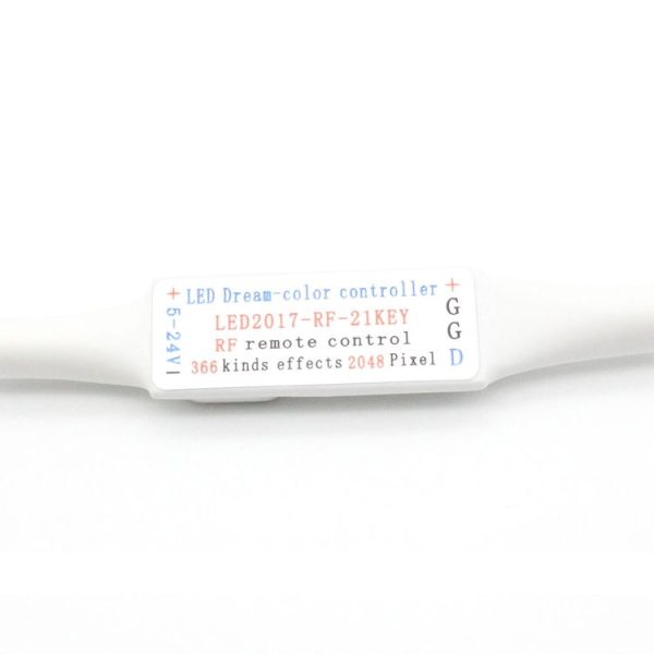 RGB LED Controller with 21-keys RF Remote Controller for WS2812B WS2811 LED Strip - Image 4