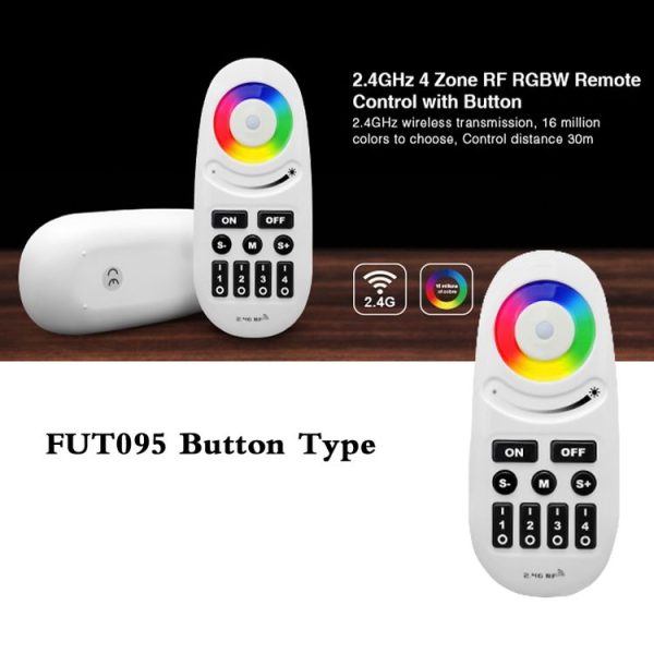 FUT096 2.4G Miboxer Button Type RGBW RF 4-Zone Wireless LED Remote Controller for LED RGBW Bulb or Strip - Image 3