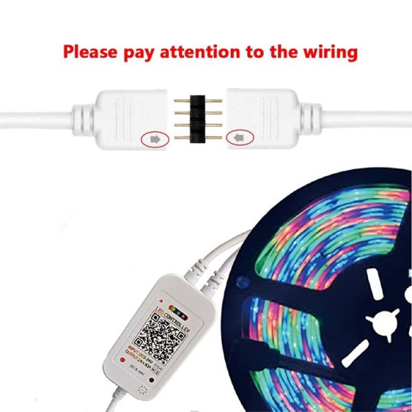 WiFi Smart 4 Pin RGB LED Strip Light Controller APP Remote Voice Control Works with Alexa Echo, 5-24V, type: WiFi 40-keys Controller - Image 5