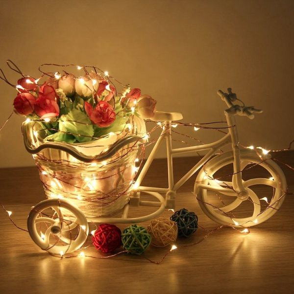 20m 200LED Solar Outdoor Waterproof Silver Wire Light String Christmas New Year Garden Decoration Garland Lights (Warm White Light) - Image 3