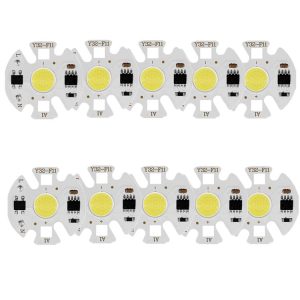5 PCS COB LED Light Chip AC 220V LED Bulb Light Intelligent IC Driver Bulb Light DIY Spotlight Downlight Chip Outdoor Flood Light (10W (Cold White))