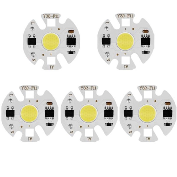 10 PCS COB LED Light Chip AC 220V LED Bulb Light Intelligent IC Driver Bulb Light DIY Spotlight Downlight Chip Outdoor Flood Light (10W (Cold White)) - Image 2